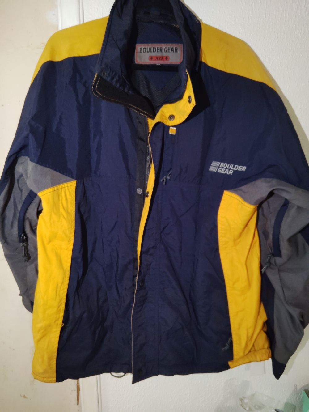 Boulder Gear XO Ski Jacket Mens L VTG Lightweight Full Zip Nylon Mesh Pockets